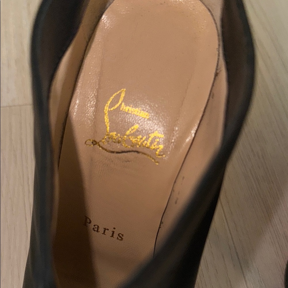 Christian Louboutin Black Leather Heels - Picture 2 of 14